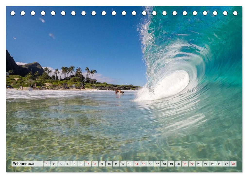 Weitere Ansicht: Surfen - from Inside the Barrel (Tischkalender 2026 DIN A5 quer), CALVENDO Monatskalender | Calvendo, Renate Utz