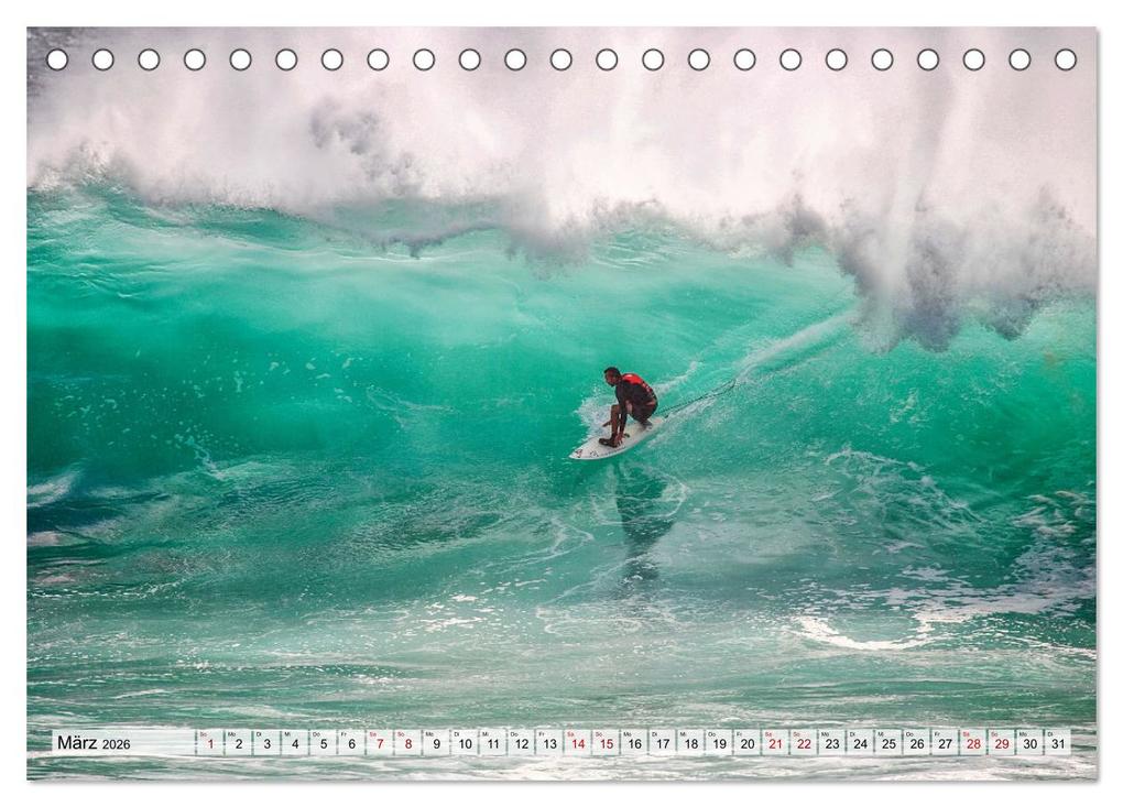 Weitere Ansicht: Surfen - from Inside the Barrel (Tischkalender 2026 DIN A5 quer), CALVENDO Monatskalender | Calvendo, Renate Utz
