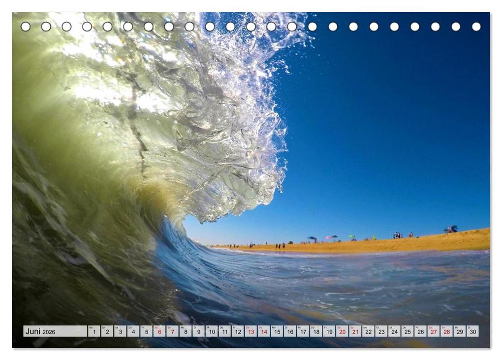 Weitere Ansicht: Surfen - from Inside the Barrel (Tischkalender 2026 DIN A5 quer), CALVENDO Monatskalender | Calvendo, Renate Utz
