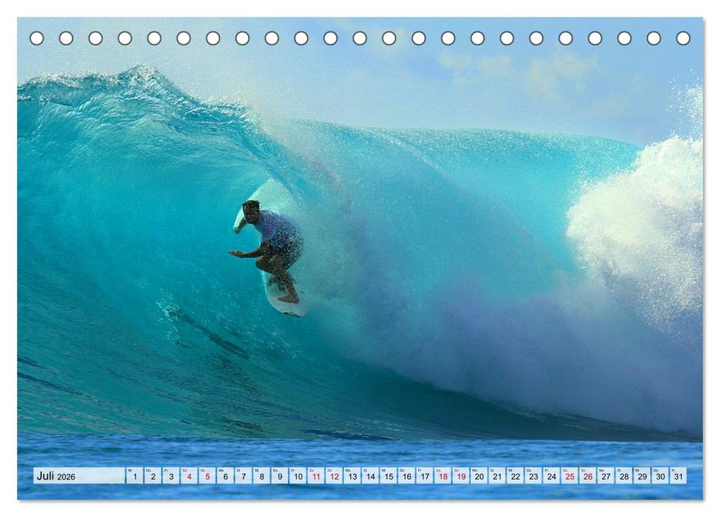 Weitere Ansicht: Surfen - from Inside the Barrel (Tischkalender 2026 DIN A5 quer), CALVENDO Monatskalender | Calvendo, Renate Utz