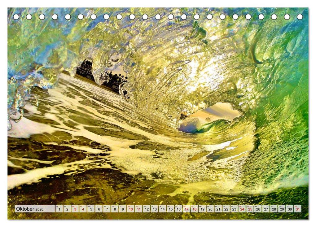 Weitere Ansicht: Surfen - from Inside the Barrel (Tischkalender 2026 DIN A5 quer), CALVENDO Monatskalender | Calvendo, Renate Utz