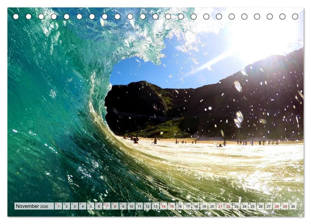 Weitere Ansicht: Surfen - from Inside the Barrel (Tischkalender 2026 DIN A5 quer), CALVENDO Monatskalender | Calvendo, Renate Utz