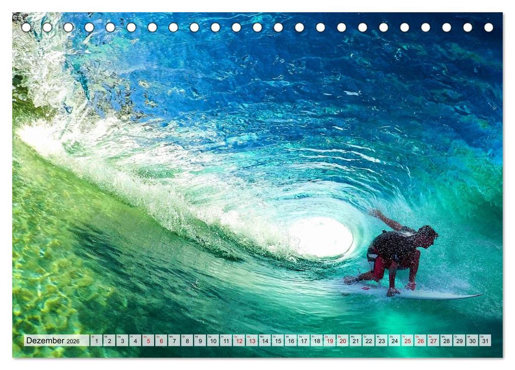 Weitere Ansicht: Surfen - from Inside the Barrel (Tischkalender 2026 DIN A5 quer), CALVENDO Monatskalender | Calvendo, Renate Utz