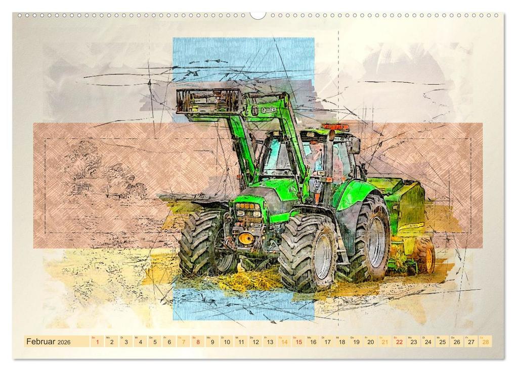 Weitere Ansicht: Traktoren - mein Kalender (Wandkalender 2026 DIN A2 quer), CALVENDO Monatskalender | Calvendo, Peter Roder