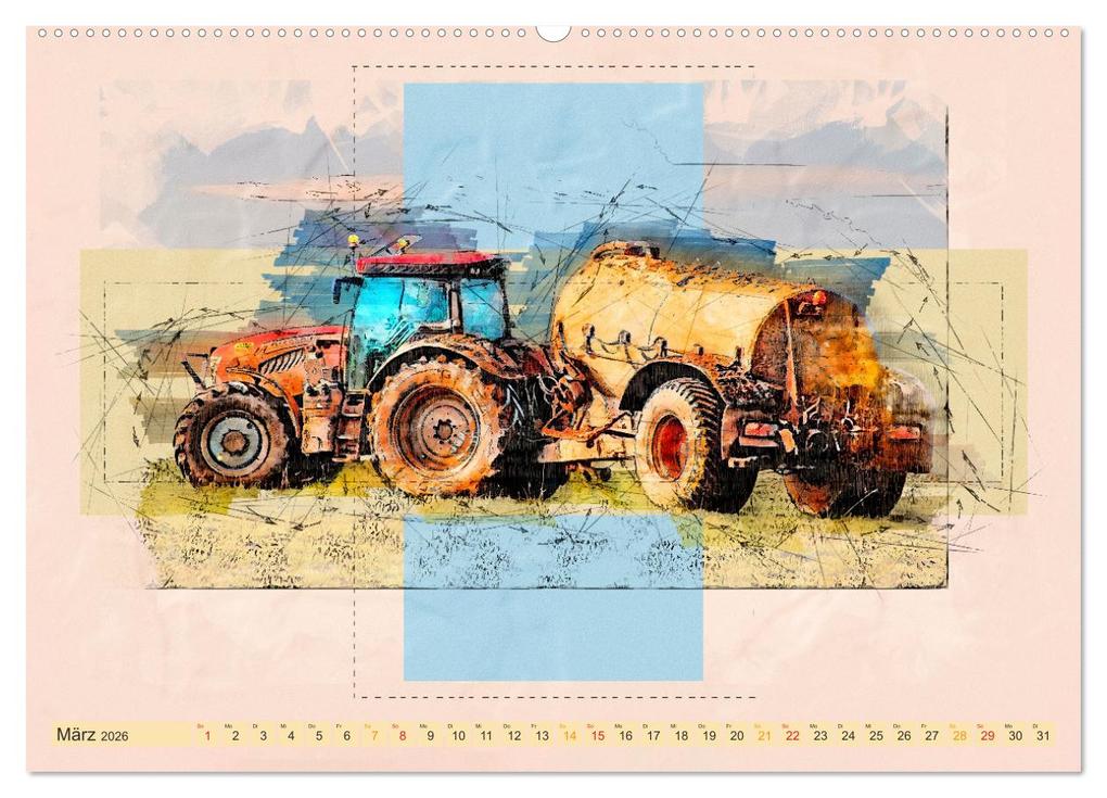Weitere Ansicht: Traktoren - mein Kalender (Wandkalender 2026 DIN A2 quer), CALVENDO Monatskalender | Calvendo, Peter Roder