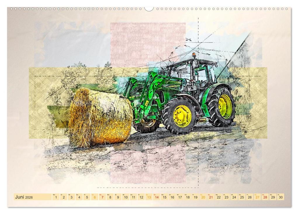 Weitere Ansicht: Traktoren - mein Kalender (Wandkalender 2026 DIN A2 quer), CALVENDO Monatskalender | Calvendo, Peter Roder