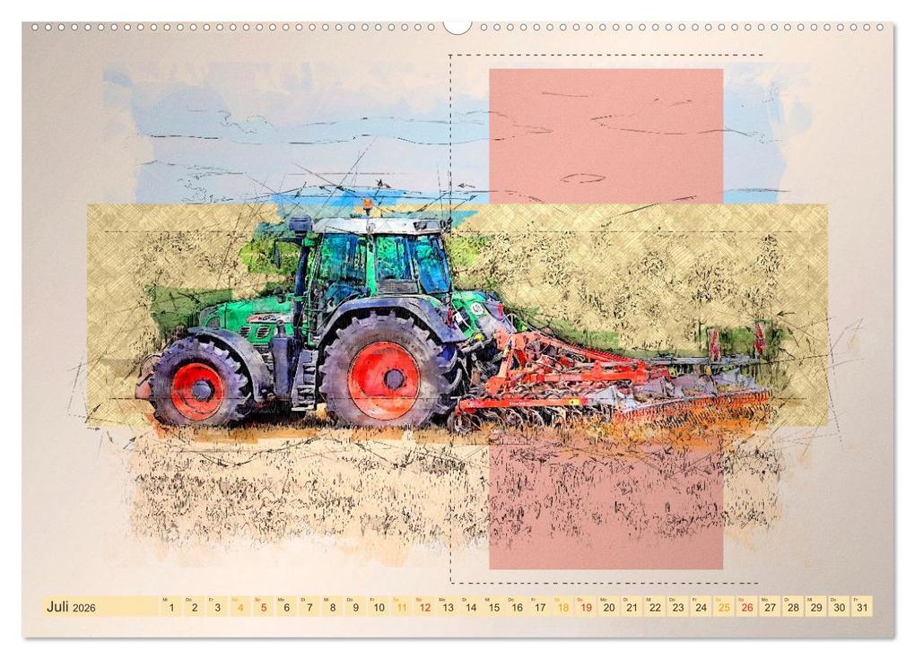 Weitere Ansicht: Traktoren - mein Kalender (Wandkalender 2026 DIN A2 quer), CALVENDO Monatskalender | Calvendo, Peter Roder