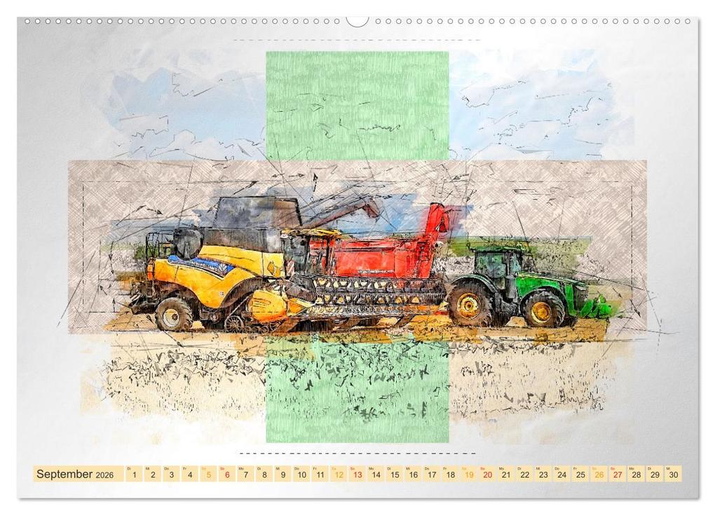 Weitere Ansicht: Traktoren - mein Kalender (Wandkalender 2026 DIN A2 quer), CALVENDO Monatskalender | Calvendo, Peter Roder