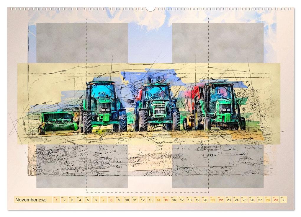 Weitere Ansicht: Traktoren - mein Kalender (Wandkalender 2026 DIN A2 quer), CALVENDO Monatskalender | Calvendo, Peter Roder
