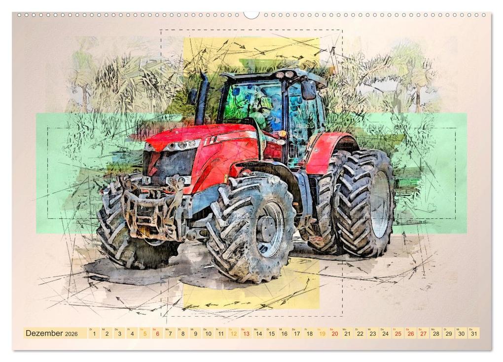 Weitere Ansicht: Traktoren - mein Kalender (Wandkalender 2026 DIN A2 quer), CALVENDO Monatskalender | Calvendo, Peter Roder