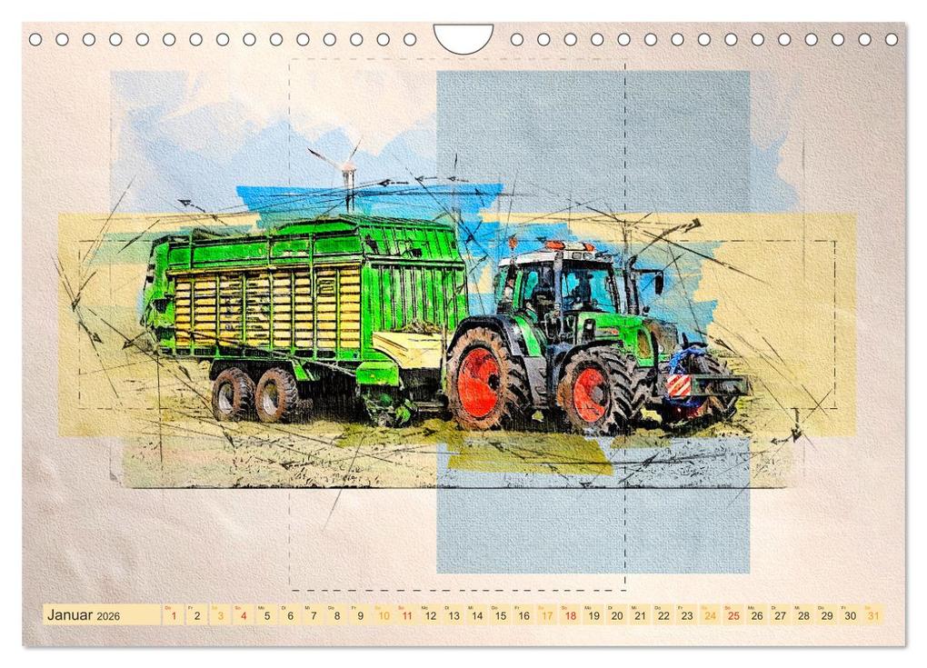 Weitere Ansicht: Traktoren - mein Kalender (Wandkalender 2026 DIN A4 quer), CALVENDO Monatskalender | Calvendo, Peter Roder