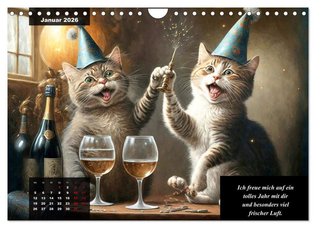Weitere Ansicht: Der humoristische Katzen Kalender (Wandkalender 2026 DIN A4 quer), CALVENDO Monatskalender | Calvendo, Peter Rübsamen