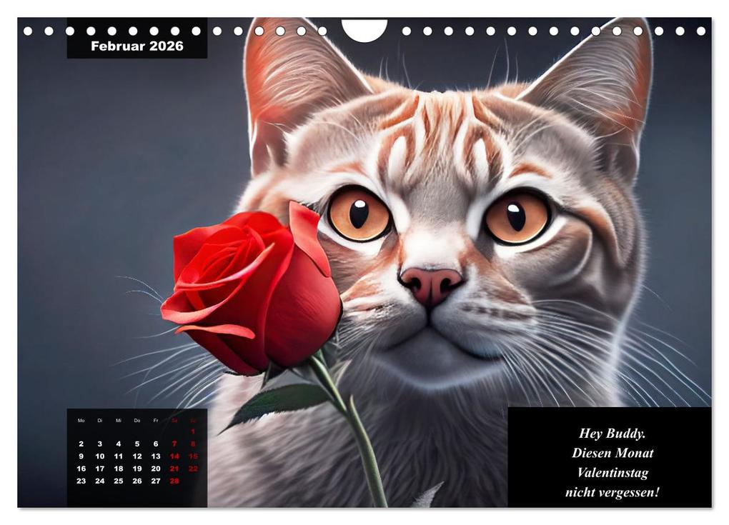 Weitere Ansicht: Der humoristische Katzen Kalender (Wandkalender 2026 DIN A4 quer), CALVENDO Monatskalender | Calvendo, Peter Rübsamen