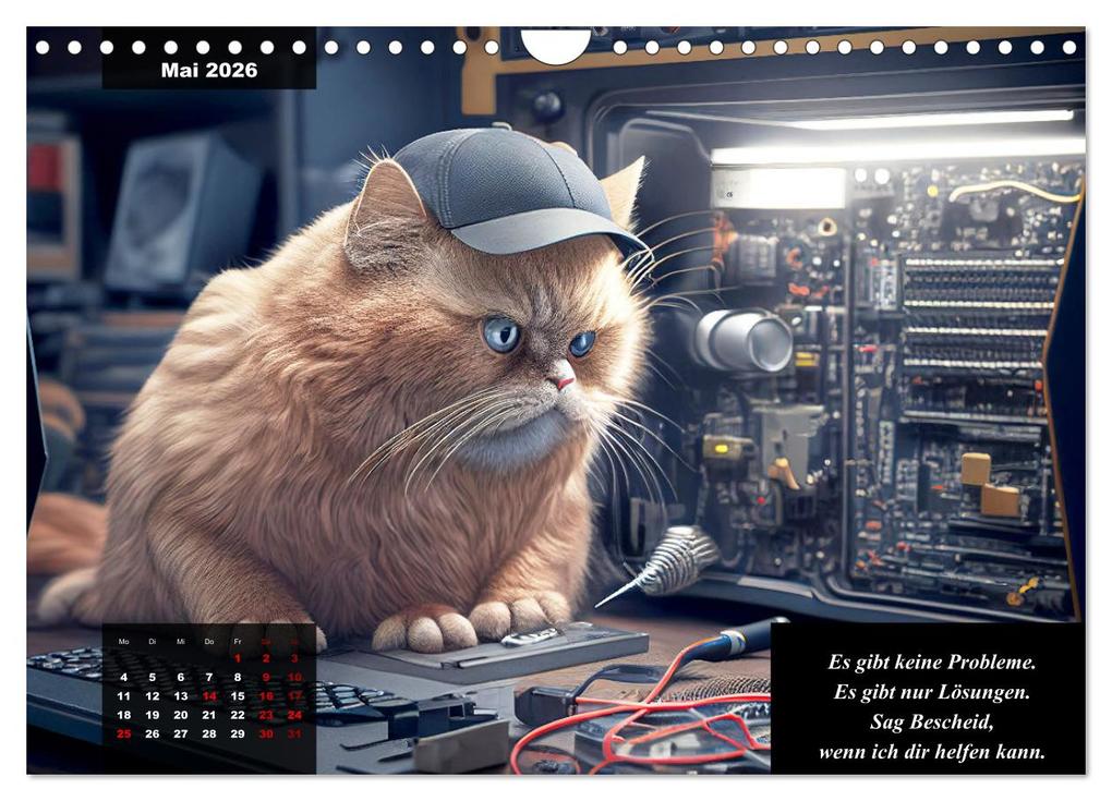 Weitere Ansicht: Der humoristische Katzen Kalender (Wandkalender 2026 DIN A4 quer), CALVENDO Monatskalender | Calvendo, Peter Rübsamen
