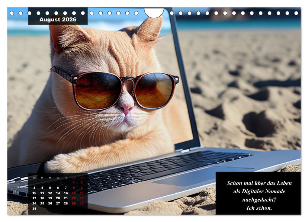 Weitere Ansicht: Der humoristische Katzen Kalender (Wandkalender 2026 DIN A4 quer), CALVENDO Monatskalender | Calvendo, Peter Rübsamen