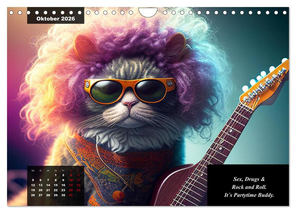 Weitere Ansicht: Der humoristische Katzen Kalender (Wandkalender 2026 DIN A4 quer), CALVENDO Monatskalender | Calvendo, Peter Rübsamen