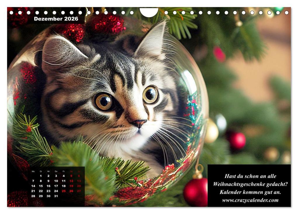 Weitere Ansicht: Der humoristische Katzen Kalender (Wandkalender 2026 DIN A4 quer), CALVENDO Monatskalender | Calvendo, Peter Rübsamen