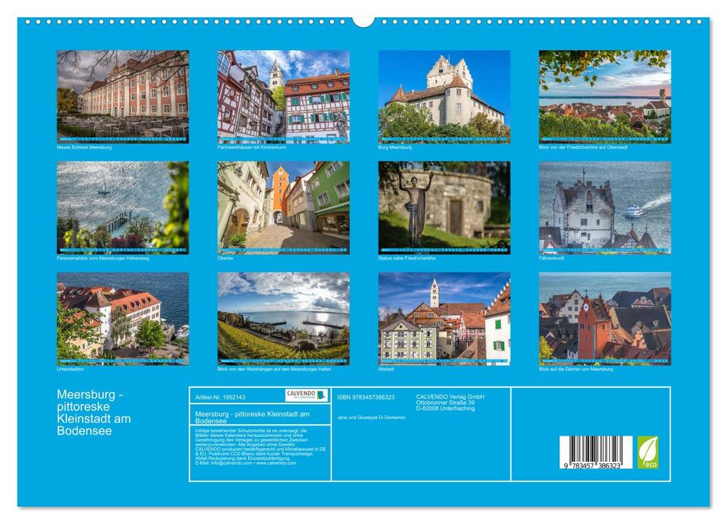 Weitere Ansicht: Meersburg - pittoreske Kleinstadt am Bodensee (hochwertiger Premium Wandkalender 2026 DIN A2 quer), Kunstdruck in Hochglanz | Calvendo, Jane und Giuseppe Di Domenico