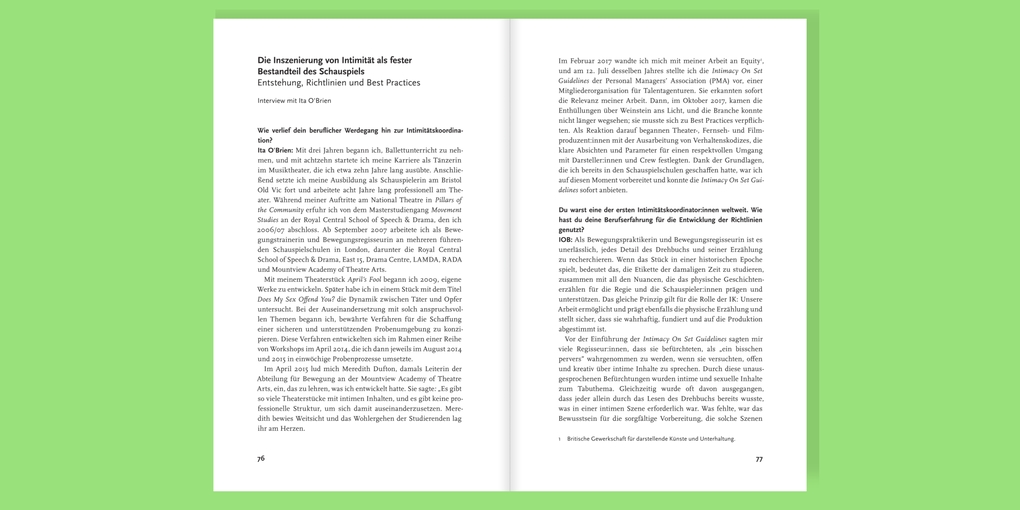 Weitere Ansicht: Intimitätskoordination