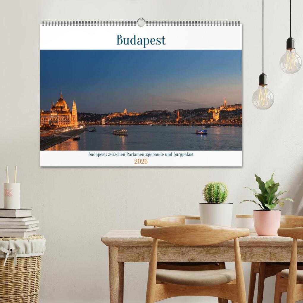 Weitere Ansicht: Budapest: zwischen Parlamentsgebäude und Burgpalast (Wandkalender 2026 DIN A2 quer), CALVENDO Monatskalender | Michael Heber, Calvendo