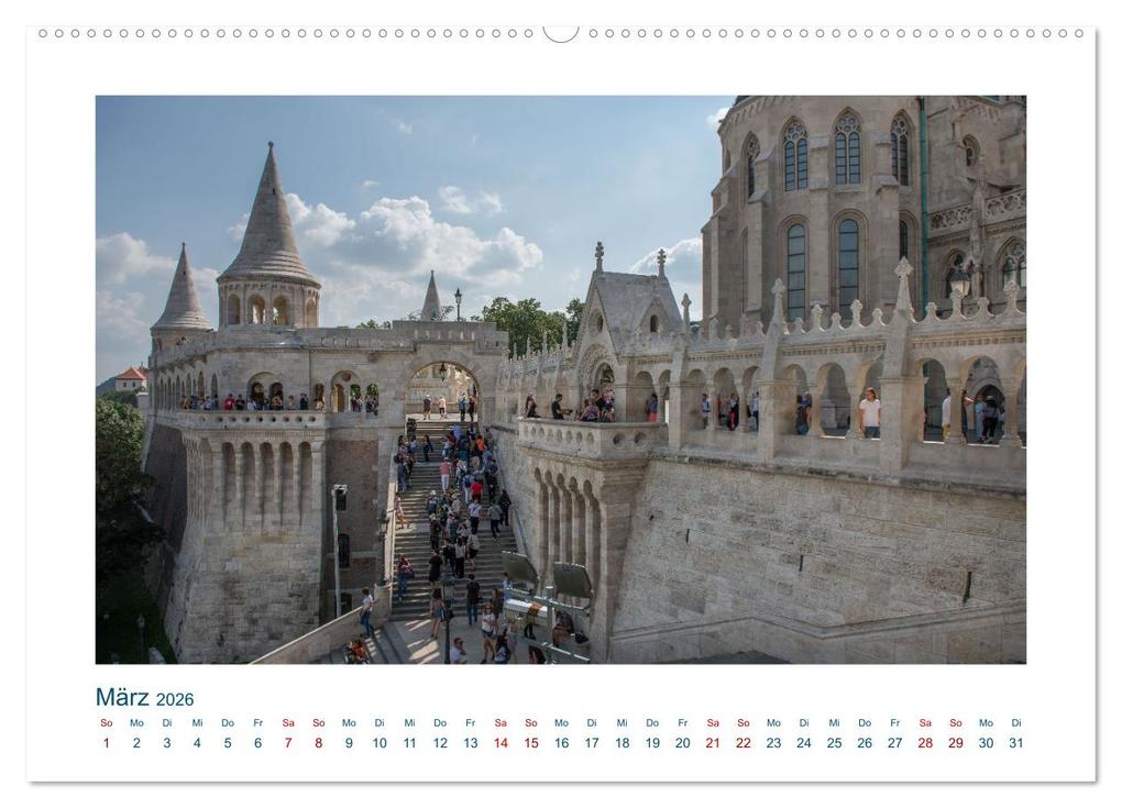 Weitere Ansicht: Budapest: zwischen Parlamentsgebäude und Burgpalast (Wandkalender 2026 DIN A2 quer), CALVENDO Monatskalender | Michael Heber, Calvendo