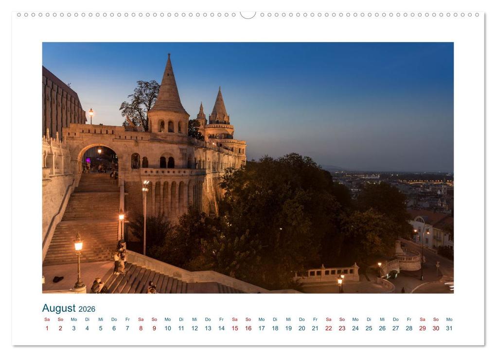 Weitere Ansicht: Budapest: zwischen Parlamentsgebäude und Burgpalast (Wandkalender 2026 DIN A2 quer), CALVENDO Monatskalender | Michael Heber, Calvendo