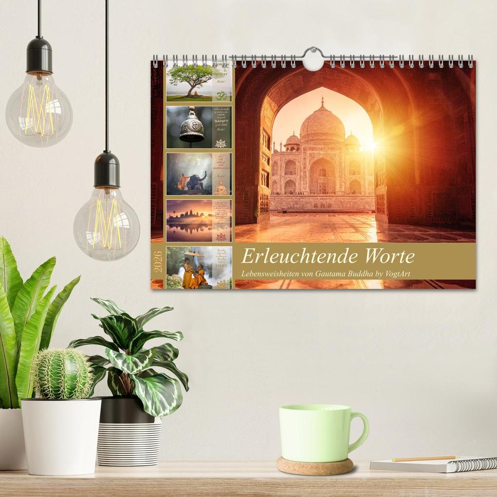 Weitere Ansicht: Erleuchtende Worte, Lebensweisheiten von Gautama Buddha by VogtArt (Wandkalender 2026 DIN A4 quer), CALVENDO Monatskalender | VogtArt VogtArt, Calvendo, VogtArt