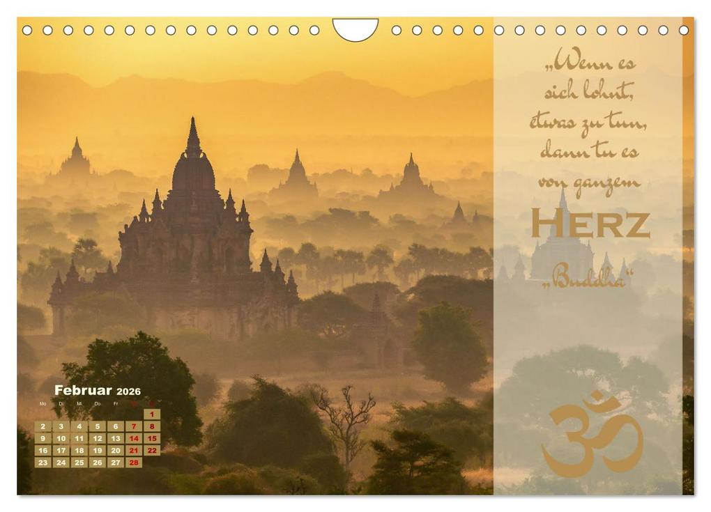 Weitere Ansicht: Erleuchtende Worte, Lebensweisheiten von Gautama Buddha by VogtArt (Wandkalender 2026 DIN A4 quer), CALVENDO Monatskalender | VogtArt VogtArt, Calvendo, VogtArt