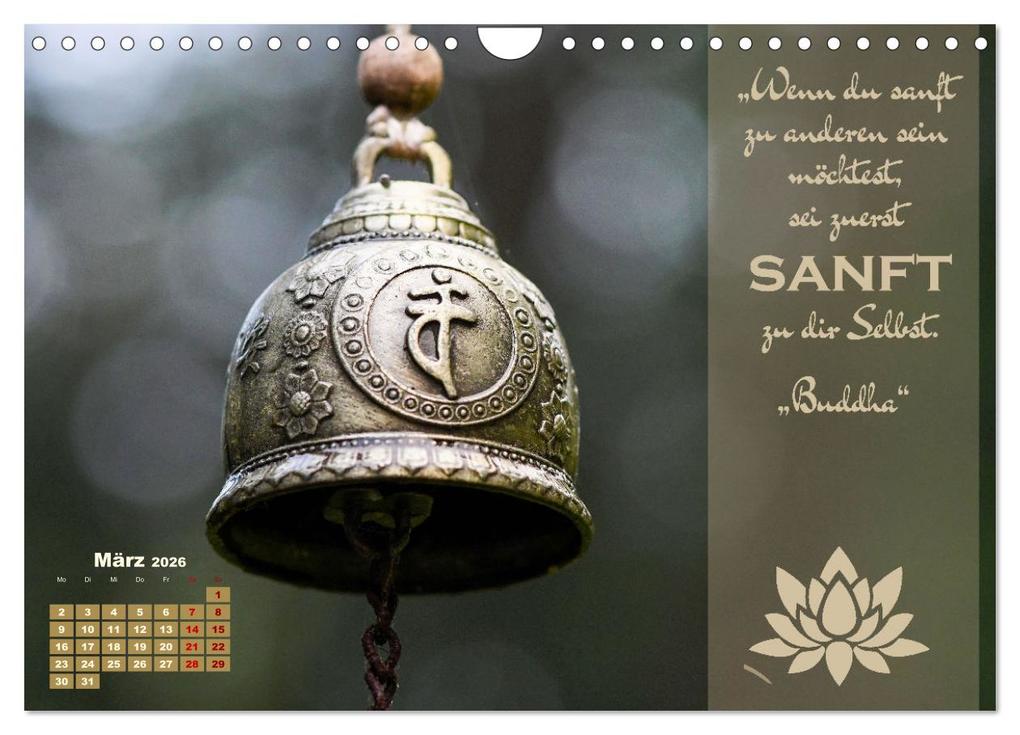 Weitere Ansicht: Erleuchtende Worte, Lebensweisheiten von Gautama Buddha by VogtArt (Wandkalender 2026 DIN A4 quer), CALVENDO Monatskalender | VogtArt VogtArt, Calvendo, VogtArt