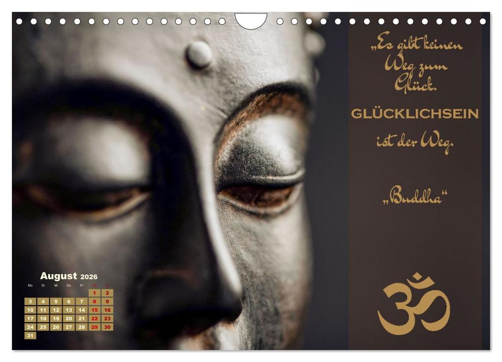 Weitere Ansicht: Erleuchtende Worte, Lebensweisheiten von Gautama Buddha by VogtArt (Wandkalender 2026 DIN A4 quer), CALVENDO Monatskalender | VogtArt VogtArt, Calvendo, VogtArt