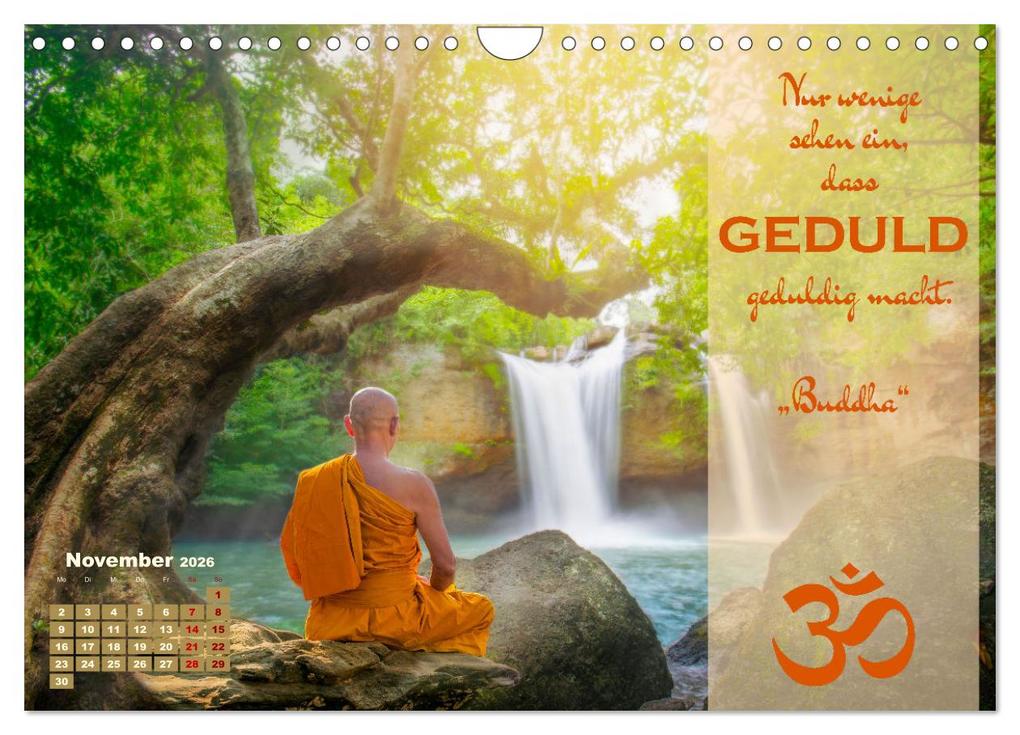 Weitere Ansicht: Erleuchtende Worte, Lebensweisheiten von Gautama Buddha by VogtArt (Wandkalender 2026 DIN A4 quer), CALVENDO Monatskalender | VogtArt VogtArt, Calvendo, VogtArt