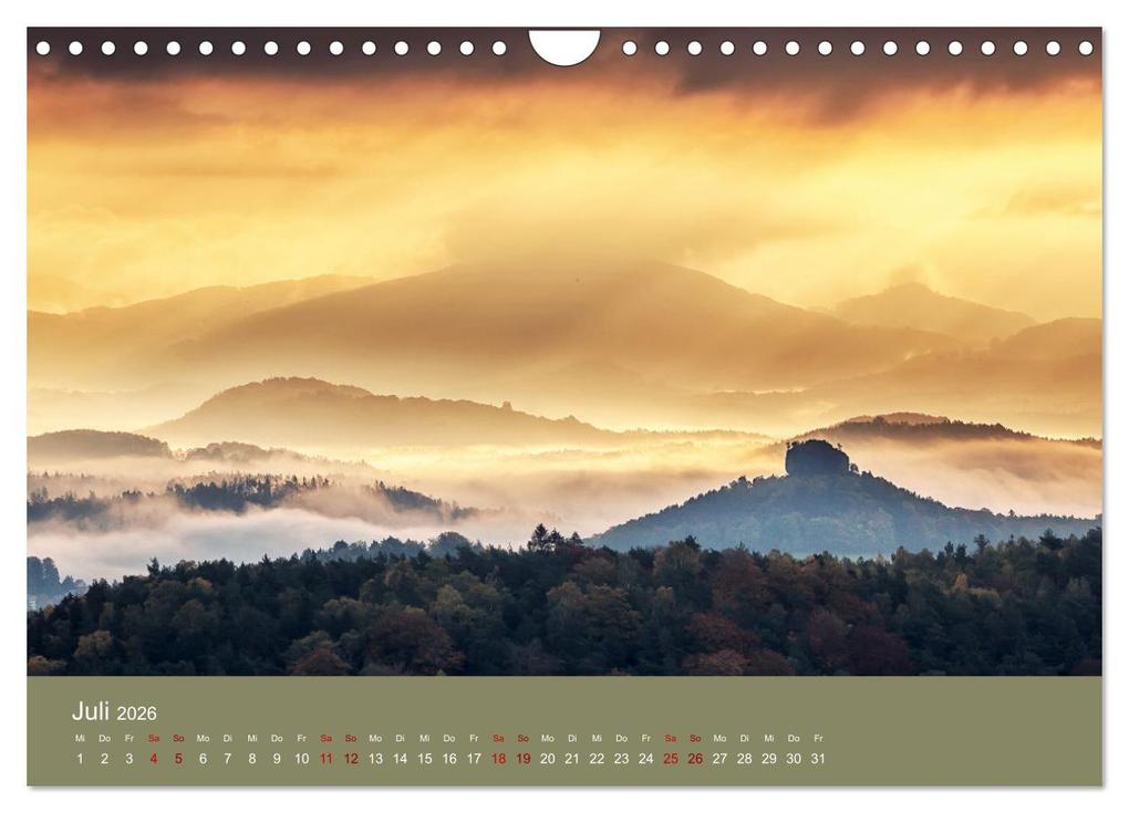 Weitere Ansicht: Auf den Bergen der Sächsischen Schweiz (Wandkalender 2026 DIN A4 quer), CALVENDO Monatskalender | Linda Geisdorf, Calvendo