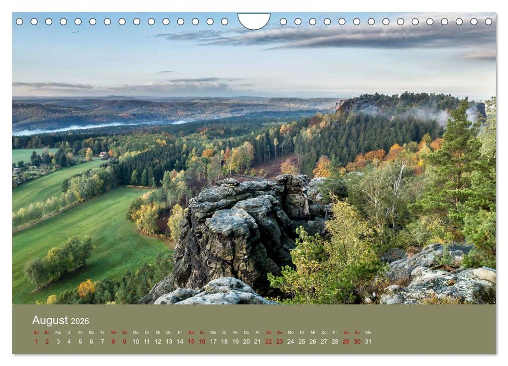 Weitere Ansicht: Auf den Bergen der Sächsischen Schweiz (Wandkalender 2026 DIN A4 quer), CALVENDO Monatskalender | Linda Geisdorf, Calvendo