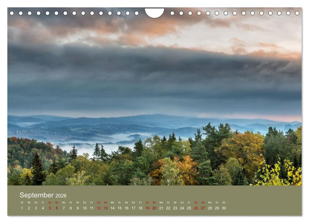 Weitere Ansicht: Auf den Bergen der Sächsischen Schweiz (Wandkalender 2026 DIN A4 quer), CALVENDO Monatskalender | Linda Geisdorf, Calvendo