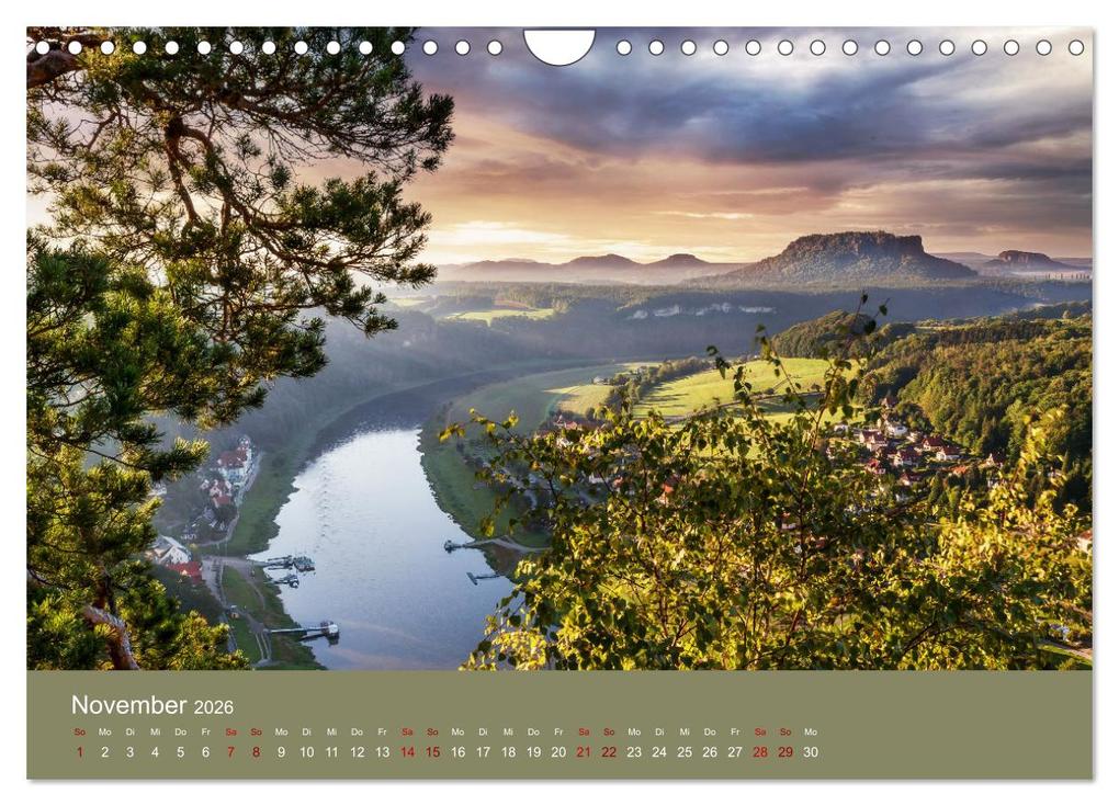 Weitere Ansicht: Auf den Bergen der Sächsischen Schweiz (Wandkalender 2026 DIN A4 quer), CALVENDO Monatskalender | Linda Geisdorf, Calvendo