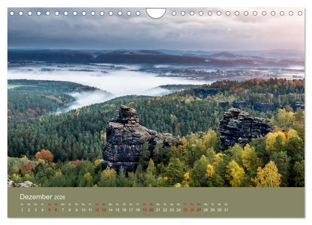 Weitere Ansicht: Auf den Bergen der Sächsischen Schweiz (Wandkalender 2026 DIN A4 quer), CALVENDO Monatskalender | Linda Geisdorf, Calvendo