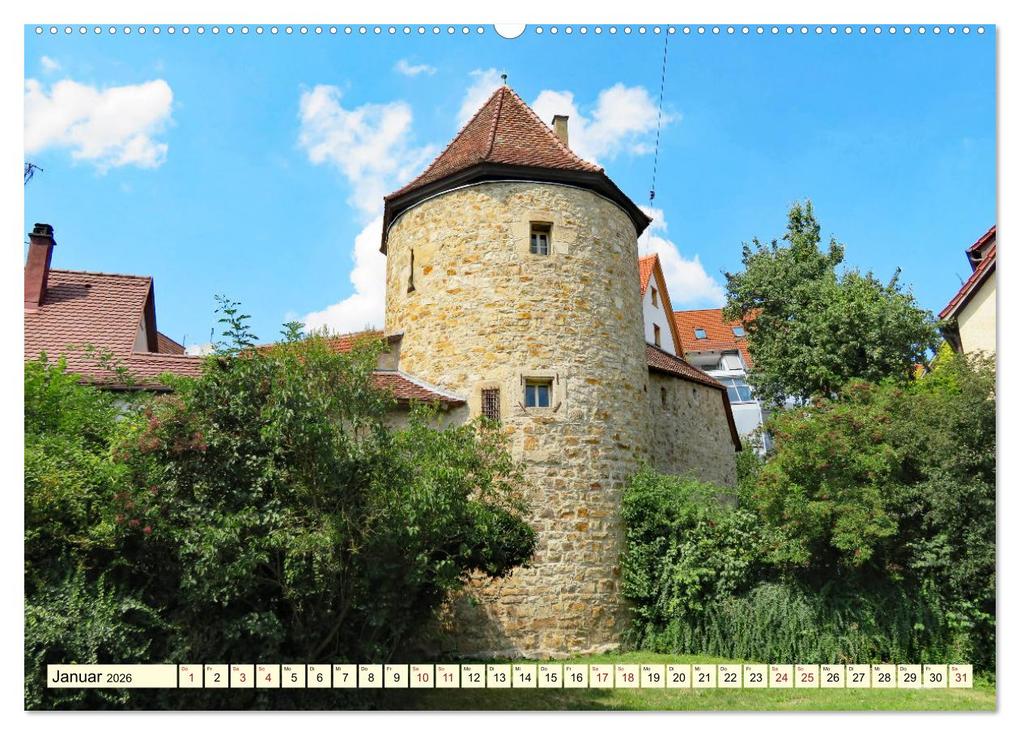 Weitere Ansicht: Unterwegs in Nürtingen (hochwertiger Premium Wandkalender 2026 DIN A2 quer), Kunstdruck in Hochglanz | Angelika Keller, Calvendo