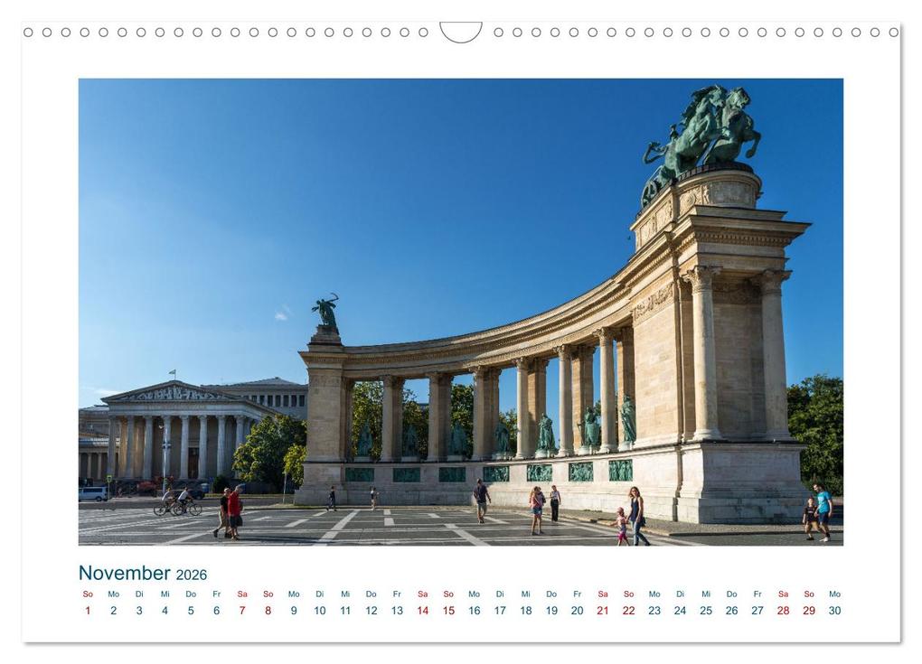 Weitere Ansicht: Budapest: zwischen Parlamentsgebäude und Burgpalast (Wandkalender 2026 DIN A3 quer), CALVENDO Monatskalender | Michael Heber, Calvendo