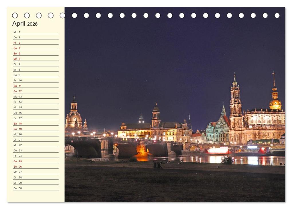 Weitere Ansicht: Dresden Terminplaner (Tischkalender 2026 DIN A5 quer), CALVENDO Monatskalender | Denise Graupner, Calvendo