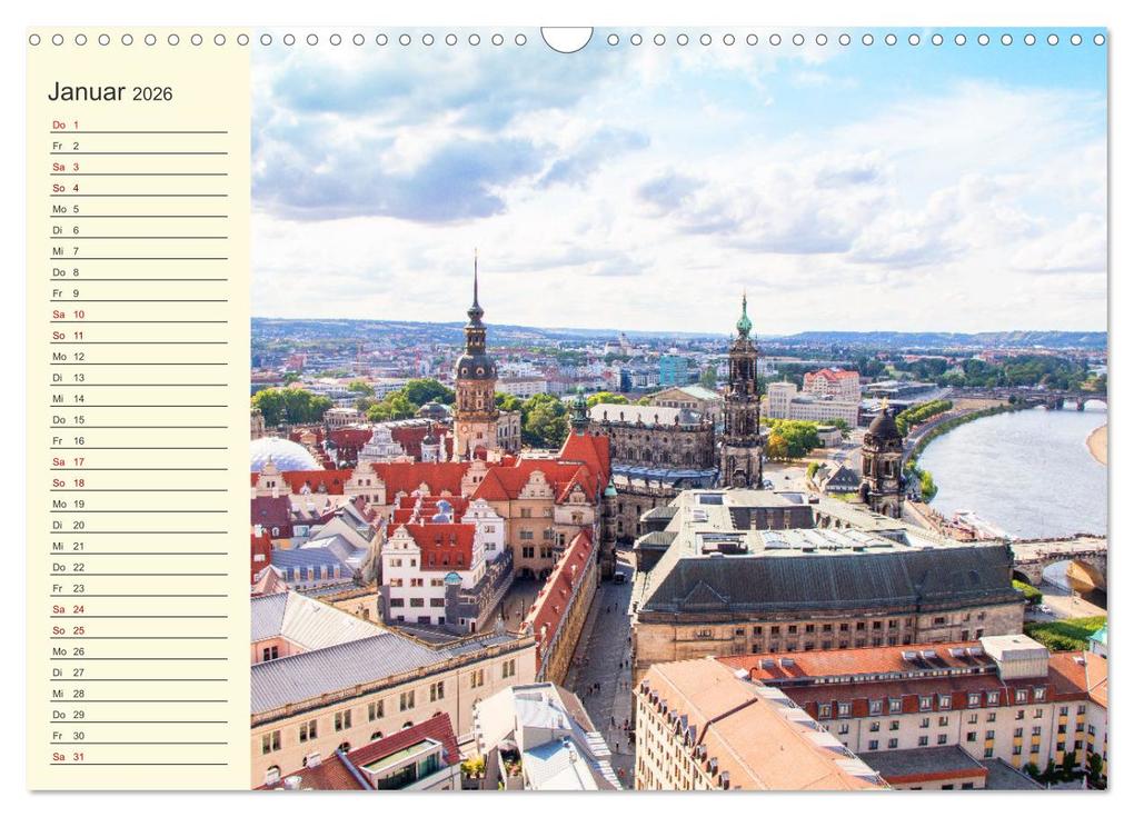Weitere Ansicht: Dresden Terminplaner (Wandkalender 2026 DIN A3 quer), CALVENDO Monatskalender | Denise Graupner, Calvendo