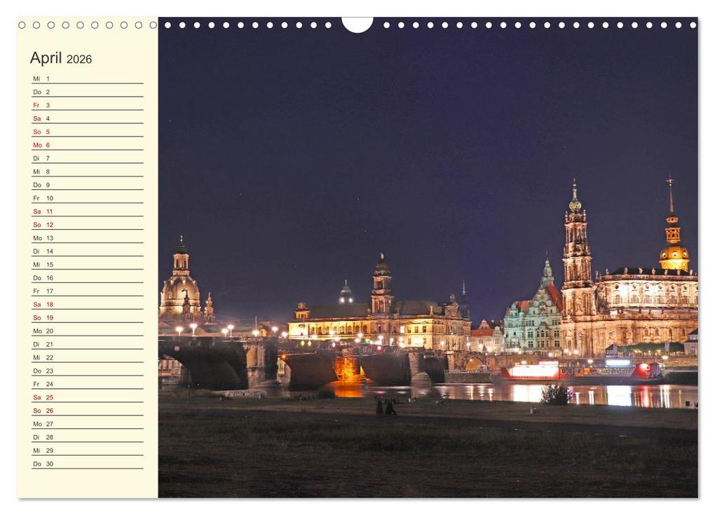 Weitere Ansicht: Dresden Terminplaner (Wandkalender 2026 DIN A3 quer), CALVENDO Monatskalender | Denise Graupner, Calvendo