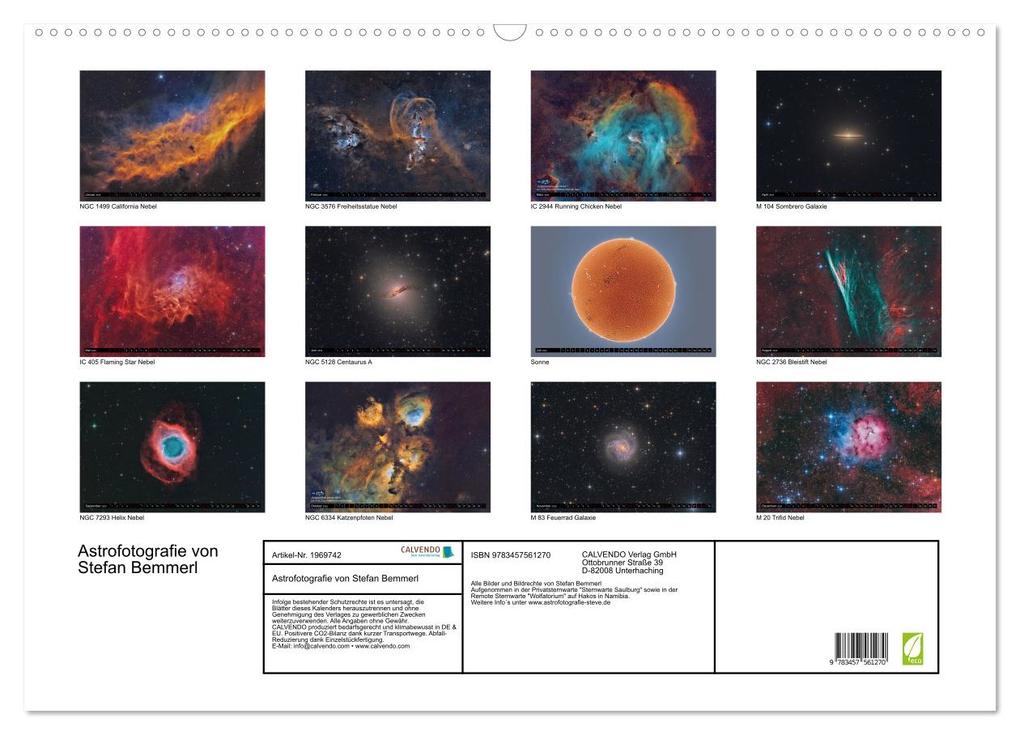 Weitere Ansicht: Astrofotografie von Stefan Bemmerl (Wandkalender 2026 DIN A2 quer), CALVENDO Monatskalender | Stefan Bemmerl, Calvendo