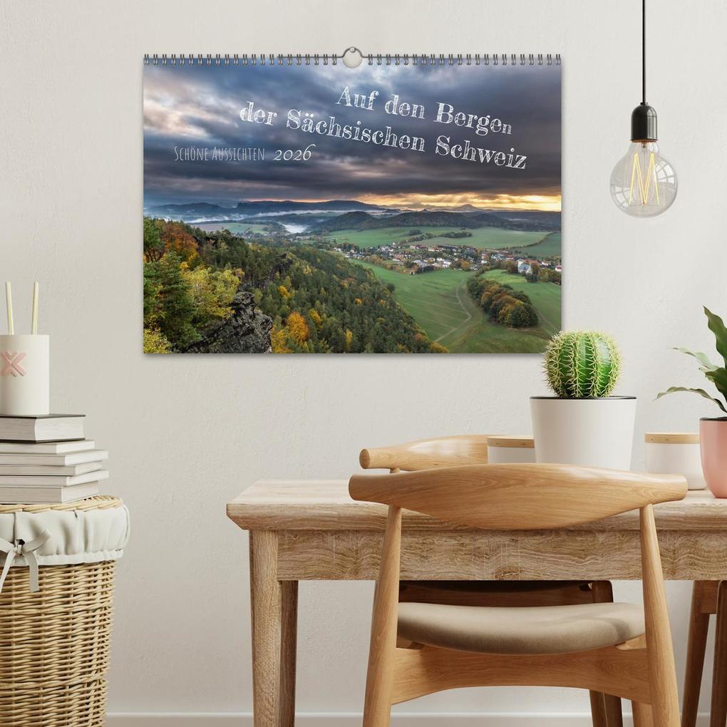 Weitere Ansicht: Auf den Bergen der Sächsischen Schweiz (Wandkalender 2026 DIN A3 quer), CALVENDO Monatskalender | Linda Geisdorf, Calvendo