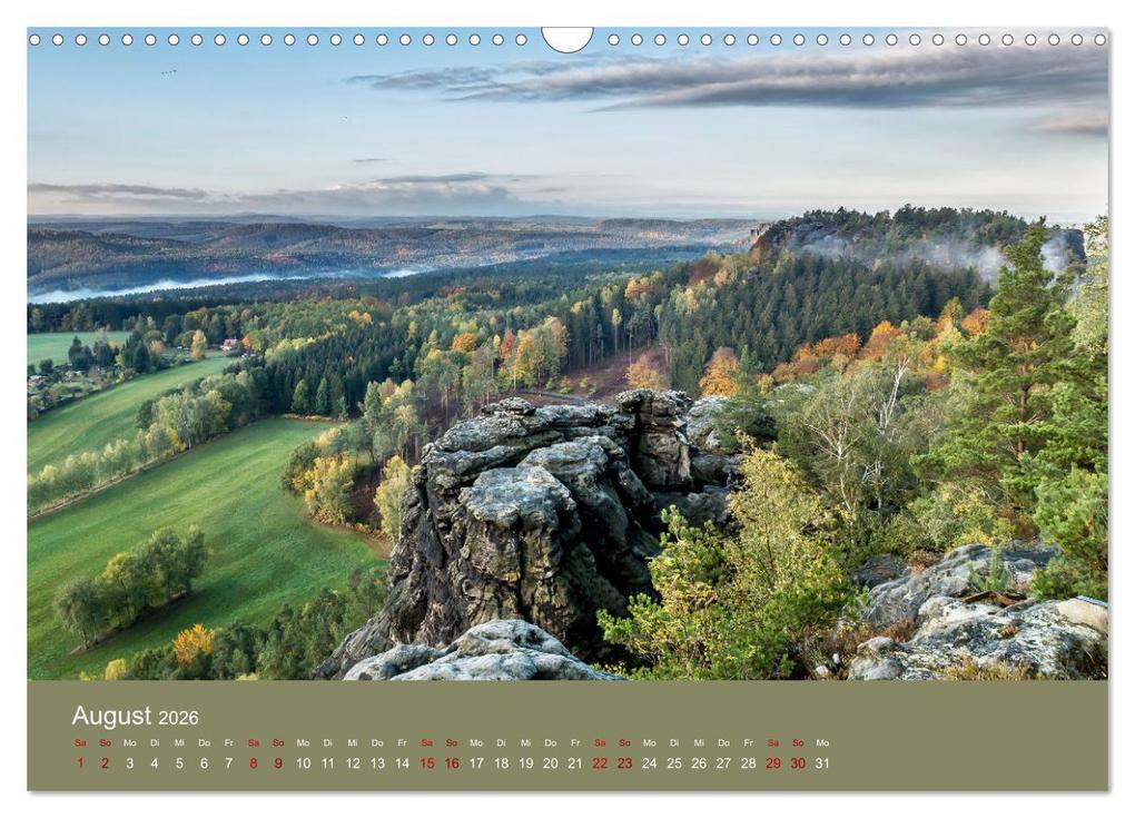 Weitere Ansicht: Auf den Bergen der Sächsischen Schweiz (Wandkalender 2026 DIN A3 quer), CALVENDO Monatskalender | Linda Geisdorf, Calvendo