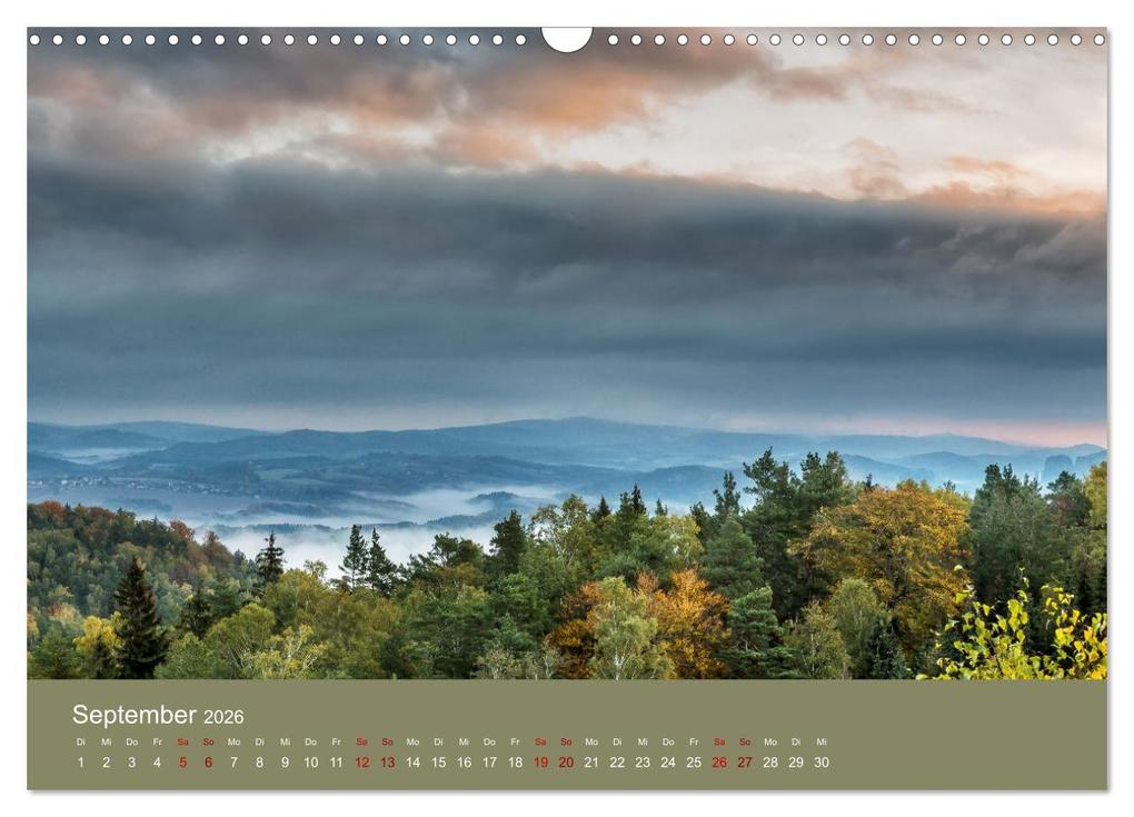 Weitere Ansicht: Auf den Bergen der Sächsischen Schweiz (Wandkalender 2026 DIN A3 quer), CALVENDO Monatskalender | Linda Geisdorf, Calvendo