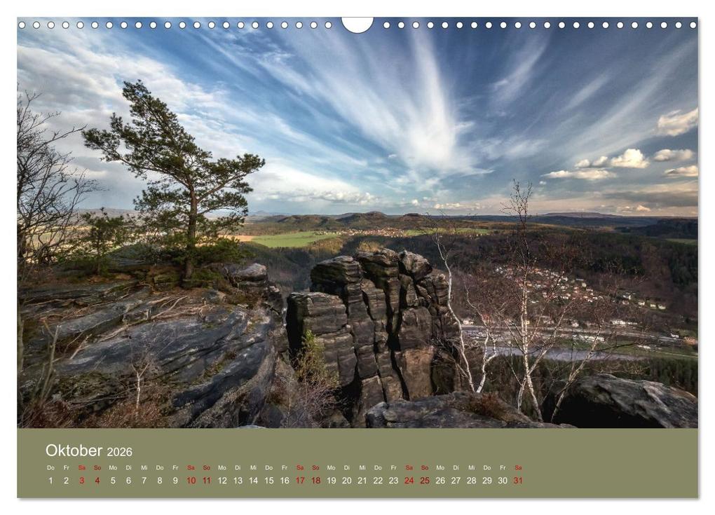 Weitere Ansicht: Auf den Bergen der Sächsischen Schweiz (Wandkalender 2026 DIN A3 quer), CALVENDO Monatskalender | Linda Geisdorf, Calvendo