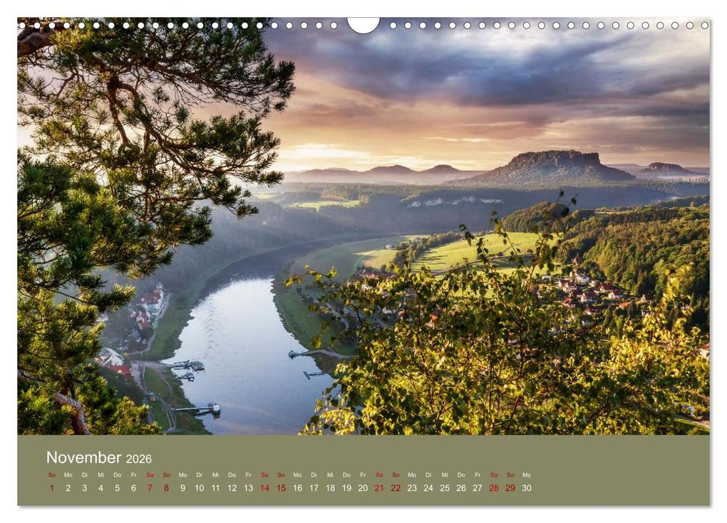 Weitere Ansicht: Auf den Bergen der Sächsischen Schweiz (Wandkalender 2026 DIN A3 quer), CALVENDO Monatskalender | Linda Geisdorf, Calvendo