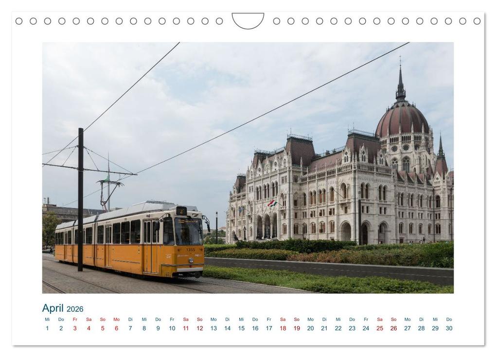Weitere Ansicht: Budapest: zwischen Parlamentsgebäude und Burgpalast (Wandkalender 2026 DIN A4 quer), CALVENDO Monatskalender | Michael Heber, Calvendo