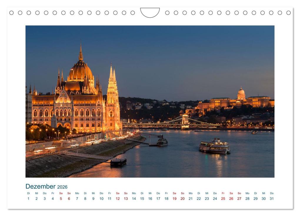 Weitere Ansicht: Budapest: zwischen Parlamentsgebäude und Burgpalast (Wandkalender 2026 DIN A4 quer), CALVENDO Monatskalender | Michael Heber, Calvendo
