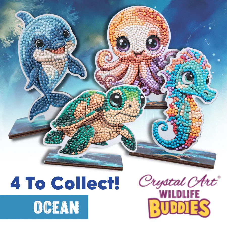 Weitere Ansicht: Craft Buddy CAFGR-31GEN048 - Crystal Art Wildlife Buddies, Ocean, Seahorse, Seepferdchen, Serie 5, Diamond Painting
